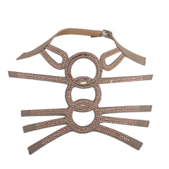 2021 New laser hot drilling sewing bead sandals female chain flannelette shoe upper semi-finished products from manufacturers to sample processing custom