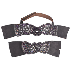 Hot new girl wind laser hose hot diamond jewelry women sandals upper semi-finished wholesale processing customization