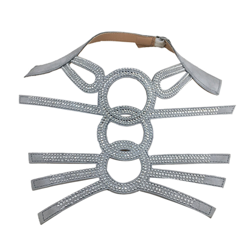 2021 New laser hot drilling sewing bead sandals female chain flannelette shoe upper semi-finished products from manufacturers to sample processing custom