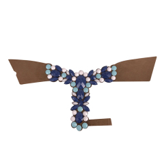2021 new resin ironing chain fashion jewel inlaid slippers female semi-finished vamp to sample processing custom