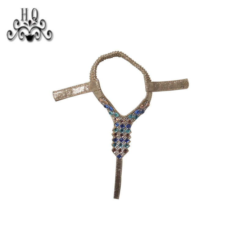 Hot new laser hot diamond jewelry women sandals upper semi-finished wholesale processing customization