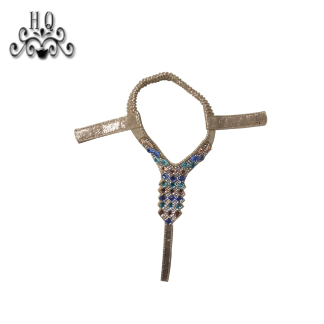 Hot new laser hot diamond jewelry women sandals upper semi-finished wholesale processing customization