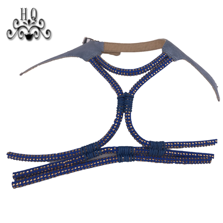 Hot new laser hot diamond jewelry women sandals upper semi-finished wholesale processing customization