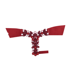 2021 new resin ironing chain fashion jewel inlaid slippers female semi-finished vamp to sample processing custom