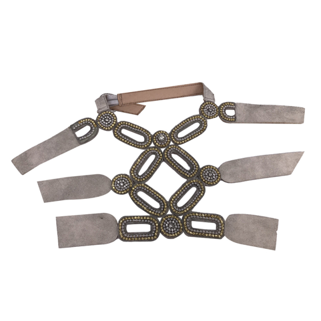 Eu testing semi-finished sandal PU chain bead attachment chain sewing process shoe upper support the processing of customized shoe upper shoe materials