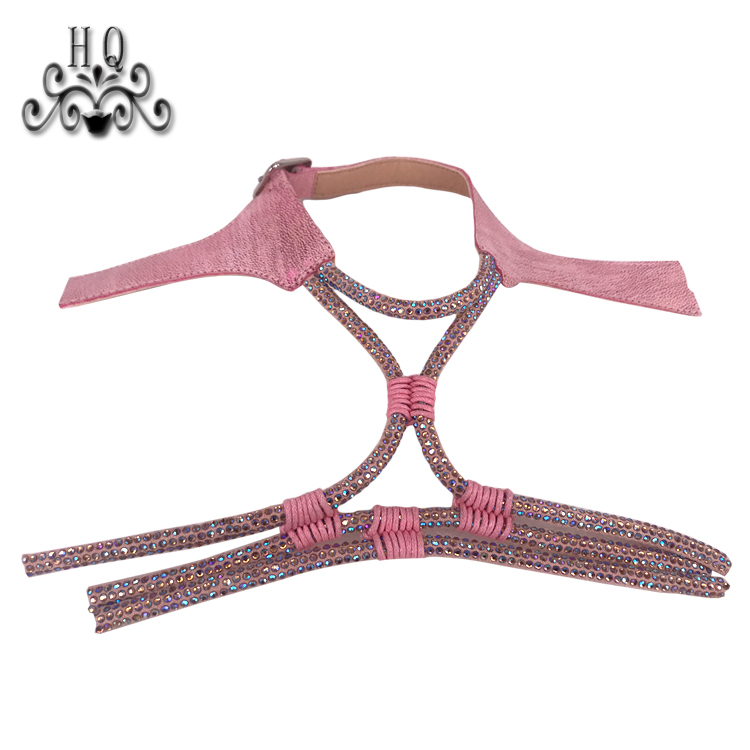 Hot new laser hot diamond jewelry women sandals upper semi-finished wholesale processing customization