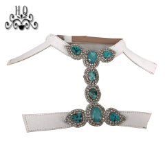 Sample processing custom 2021 new laser chain hot diamond process fashion diamond inlaid shoe slippers women's sandals semi-finished