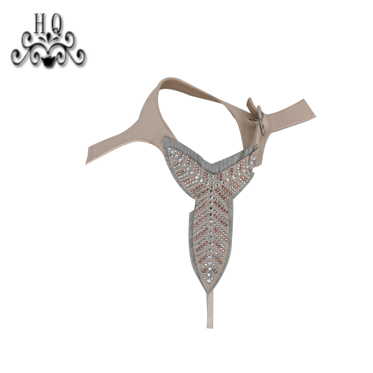 Hot new laser hot diamond jewelry women sandals upper semi-finished wholesale processing customization