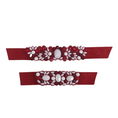 2021 new resin ironing chain fashion jewel inlaid slippers female semi-finished vamp to sample processing custom