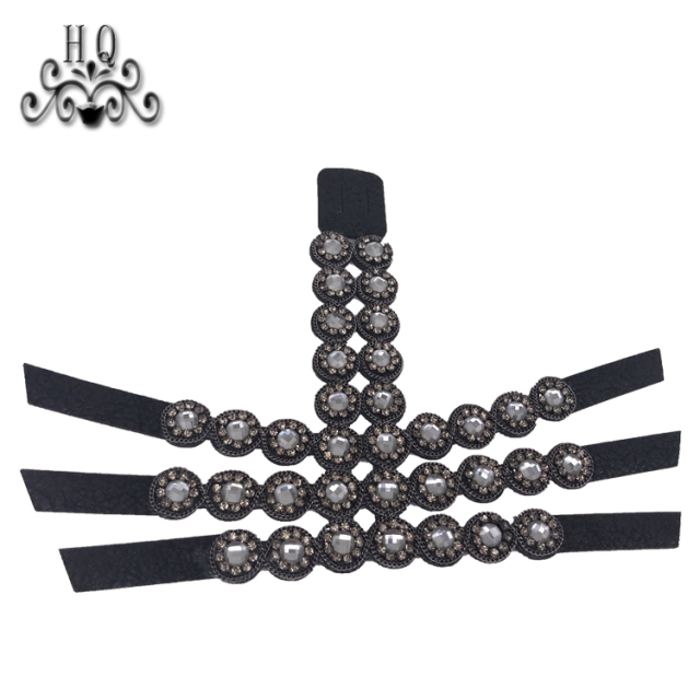 Hot new laser spot hot diamond jewelry women sandals upper semi-finished wholesale processing customization