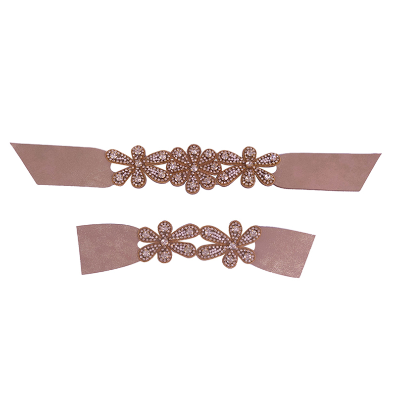 Source factory processing custom 2021 metal PU chain semi-finished fashion diamond inlaid sandal upper