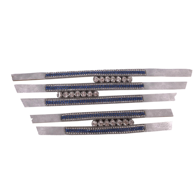 2021 women's hot stick wave electric embroidery upper stick chain fashion diamond inlaid upper semi-finished products to sample processing and customization