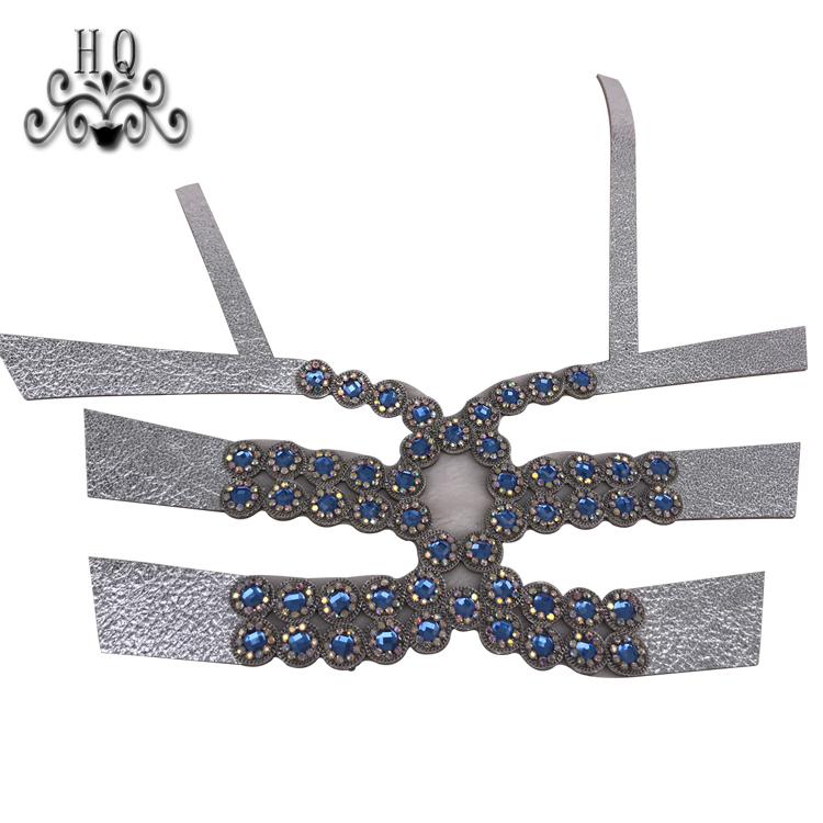 Hot new laser spot hot diamond jewelry women sandals upper semi-finished wholesale processing customization