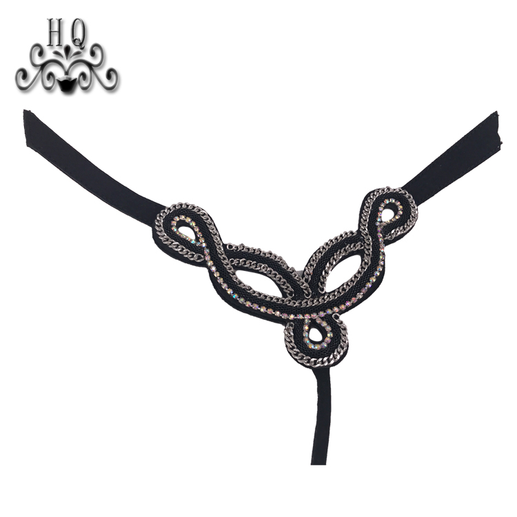 Sample processing custom 2021 new laser chain hot diamond process fashion diamond inlaid shoe slippers women's sandals semi-finished