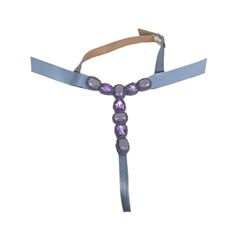 Cross-border hot braided hot diamond lady flip-flops shoe upper semi-finished product processing customization