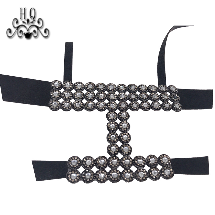 Hot new laser spot hot diamond jewelry women sandals upper semi-finished wholesale processing customization