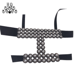 Hot new laser spot hot diamond jewelry women sandals upper semi-finished wholesale processing customization