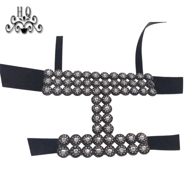 Hot new laser spot hot diamond jewelry women sandals upper semi-finished wholesale processing customization