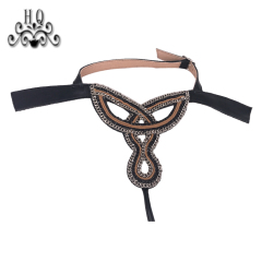 Cross-border hot braided hot diamond lady flip-flops shoe upper semi-finished product processing customization