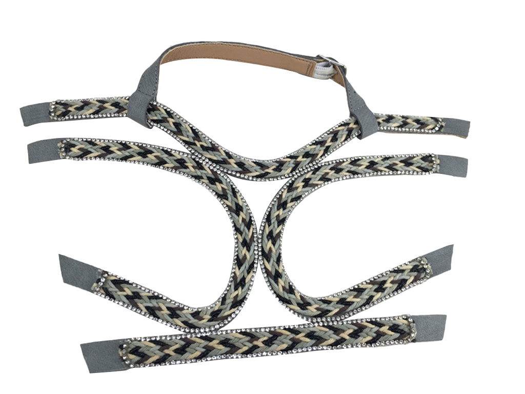 2021 new woven sandals female diamond chain chain flannelette shoe upper semi-finished products from manufacturers to sample processing custom