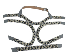 2021 new woven sandals female diamond chain chain flannelette shoe upper semi-finished products from manufacturers to sample processing custom