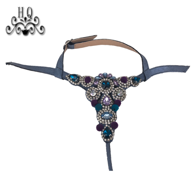 Cross-border hot braided hot diamond lady flip-flops shoe upper semi-finished product processing customization