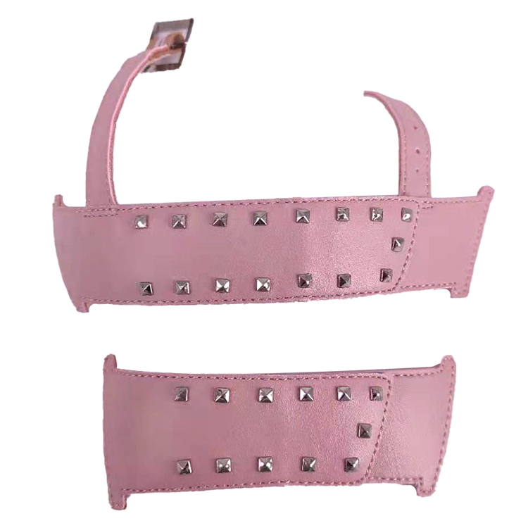 Source factory processing custom vamp semi-finished products nail lamination process sandals girls vamp shoe accessories for export