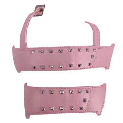 Source factory processing custom vamp semi-finished products nail lamination process sandals girls vamp shoe accessories for export