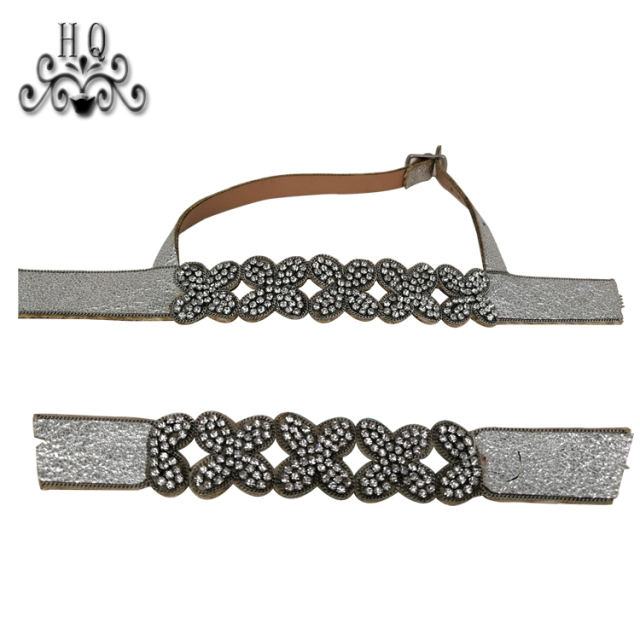 Hot new laser spot hot diamond jewelry women sandals upper semi-finished wholesale processing customization