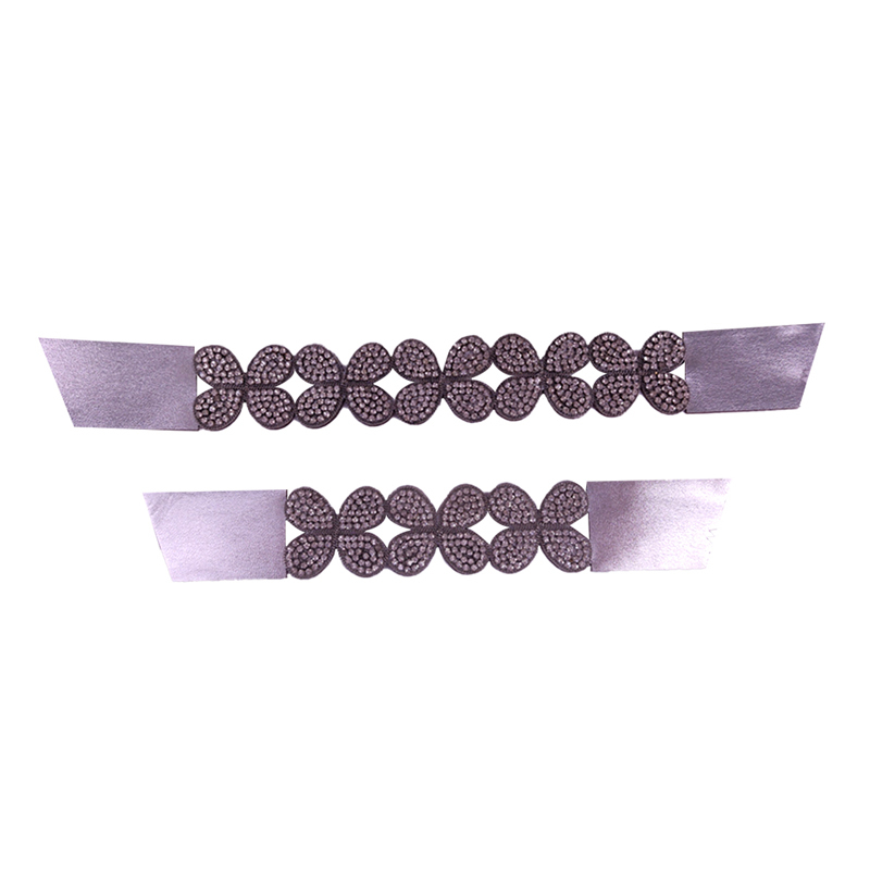 Source factory processing custom 2021 metal PU chain semi-finished fashion diamond inlaid sandal upper