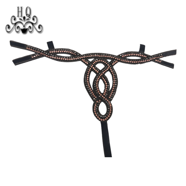 Cross-border hot braided hot diamond lady flip-flops shoe upper semi-finished product processing customization