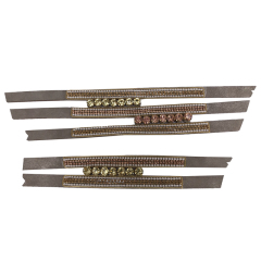 2021 women's hot stick wave electric embroidery upper stick chain fashion diamond inlaid upper semi-finished products to sample processing and customization