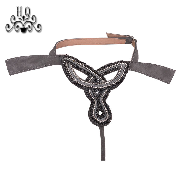 Cross-border hot braided hot diamond lady flip-flops shoe upper semi-finished product processing customization