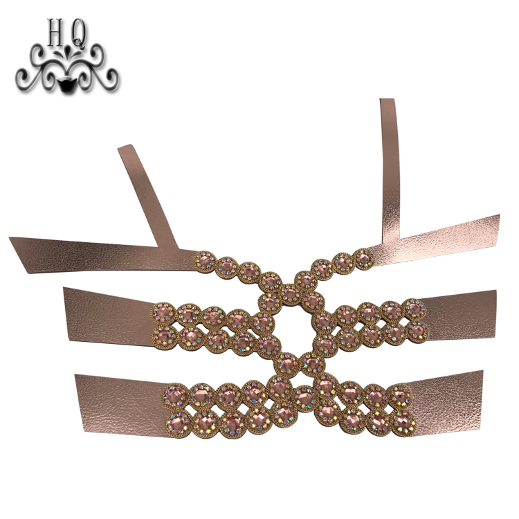 Hot new laser spot hot diamond jewelry women sandals upper semi-finished wholesale processing customization