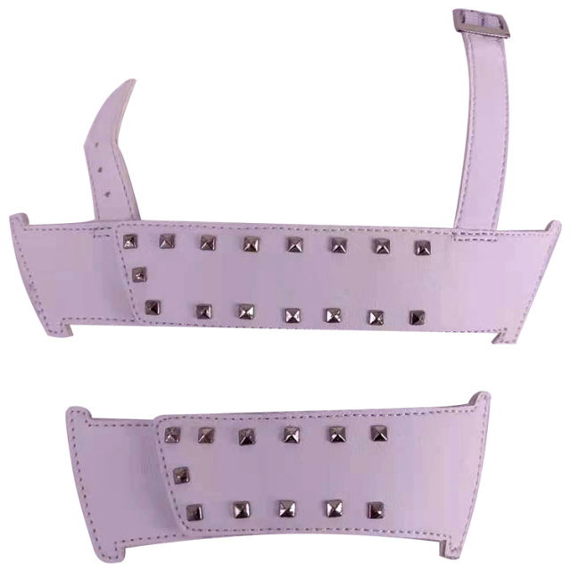 Source factory processing custom vamp semi-finished products nail lamination process sandals girls vamp shoe accessories for export