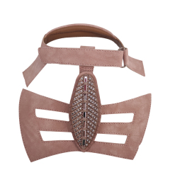 New fashion laser drilling sewing bead shoe upper semi-finished girls shoes sandals to sample processing custom shoe accessories