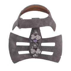 New fashion laser hand-stitched bead nail bead upper semi-finished girls shoes sandals to sample processing custom shoe accessories