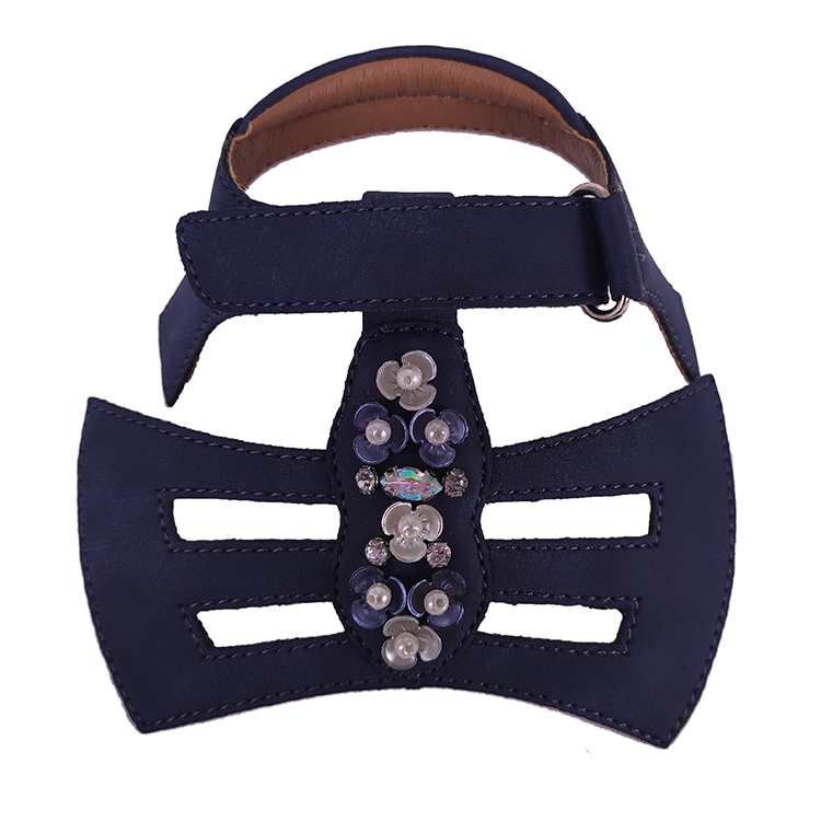 New fashion laser hand-stitched bead nail bead upper semi-finished girls shoes sandals to sample processing custom shoe accessories