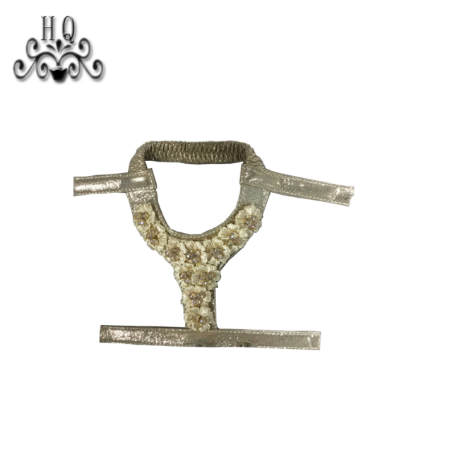 New fashion laser hand-stitched bead nail bead upper semi-finished girls shoes sandals to sample processing custom shoe accessories