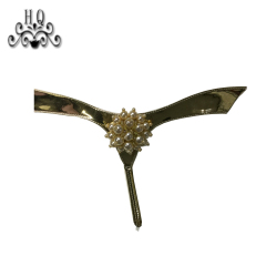 New fashion laser hand-stitched bead nail bead upper semi-finished girls shoes sandals to sample processing custom shoe accessories