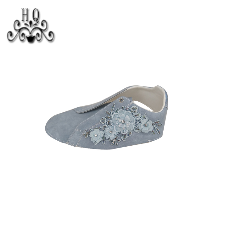 New fashion laser hand-stitched bead nail bead upper semi-finished girls shoes sandals to sample processing custom shoe accessories