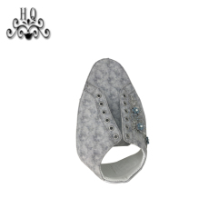New fashion laser hand-stitched bead nail bead upper semi-finished girls shoes sandals to sample processing custom shoe accessories
