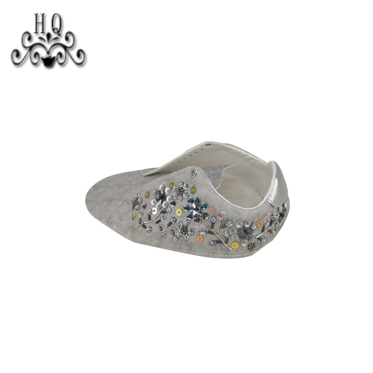 New fashion laser hand-stitched bead nail bead upper semi-finished girls shoes sandals to sample processing custom shoe accessories