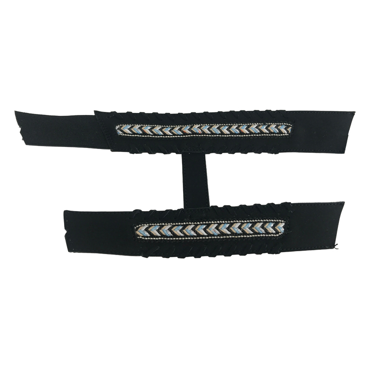 2021 new laser electric embroidery hot drill chain shoe accessory fashion diamond inlaid shoe material sandals slippers women's vamp customization