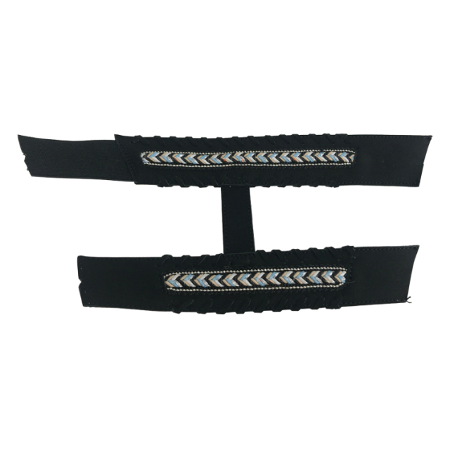 2021 new laser electric embroidery hot drill chain shoe accessory fashion diamond inlaid shoe material sandals slippers women's vamp customization