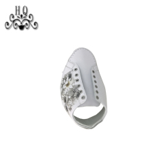 New fashion laser hand-stitched bead nail bead upper semi-finished girls shoes sandals to sample processing custom shoe accessories
