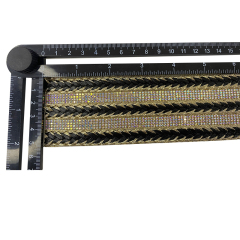 Custom new vamp accessories PP grass woven PU hand nailed beads female sandal face semi-finished accessories wholesale processing