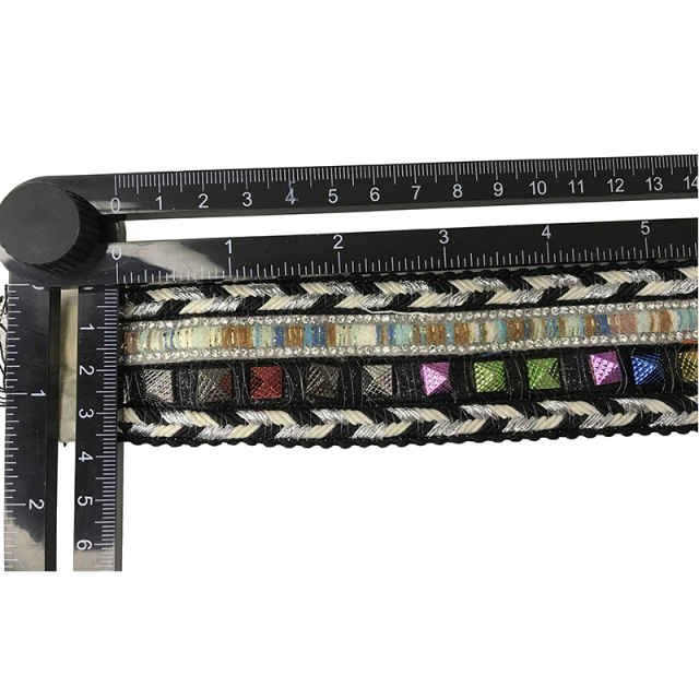 Custom new vamp accessories PP grass woven PU hand nailed beads female sandal face semi-finished accessories wholesale processing