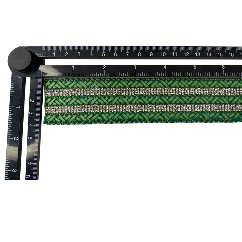 Custom new vamp accessories PP grass woven PU hand nailed beads female sandal face semi-finished accessories wholesale processing