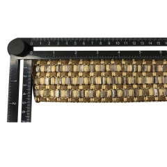 Custom new vamp accessories PP grass woven PU hand nailed beads female sandal face semi-finished accessories wholesale processing